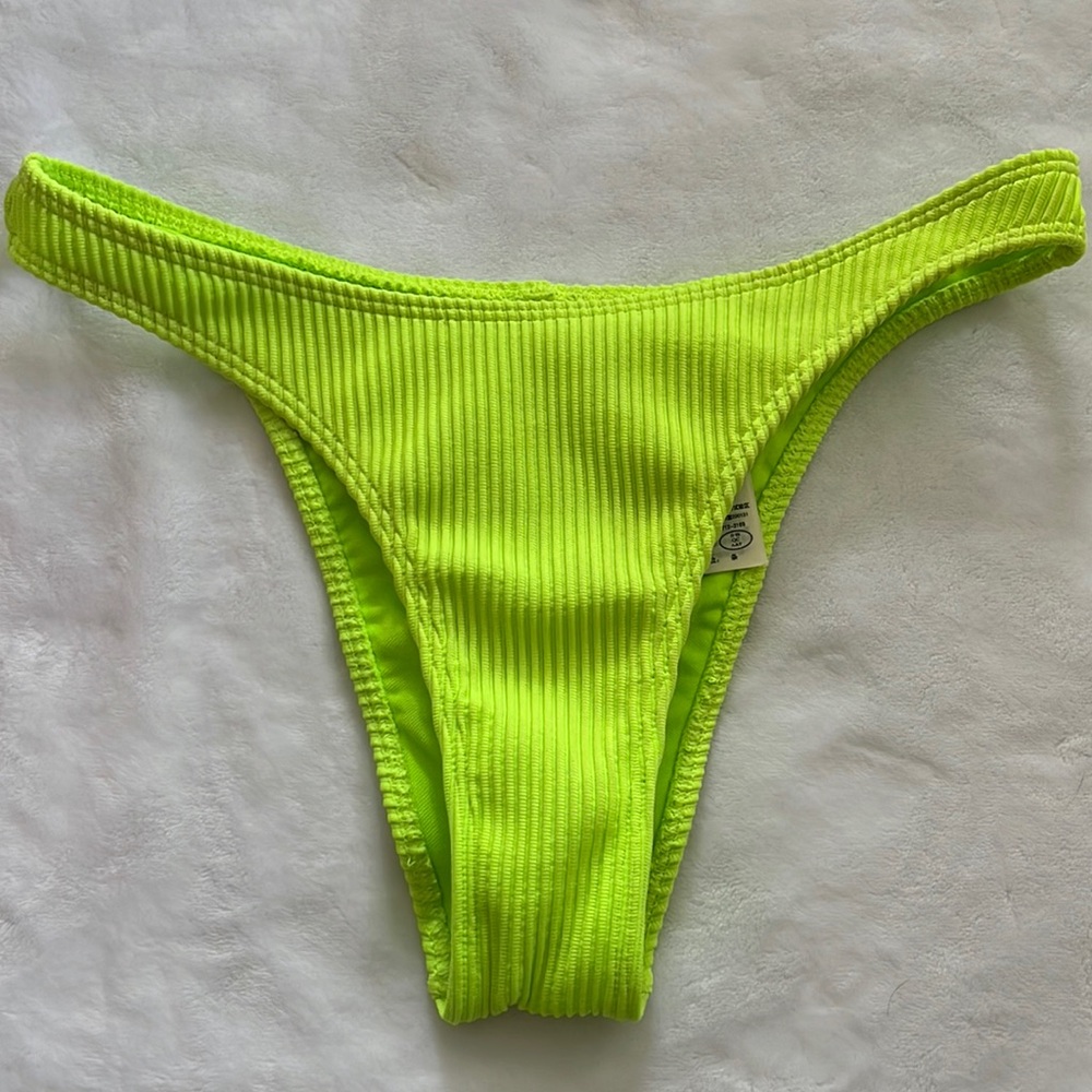 Hollister neon green bikini bottoms